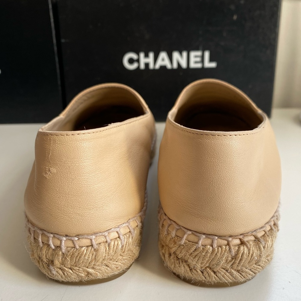 Chanel Full Set CC espadrilles lamb leather nude 40 - Picture 8 of 16